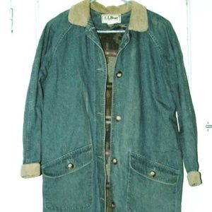 VINTAGE L.L.BEAN lined Denim Coat